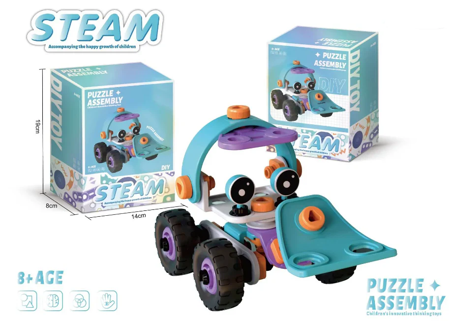 Diy Soft Rubber Building Puzzle Truck Toy Set For Kids – Creative 3d Assembly Construction Vehicle Toy With Flexible Pieces, Safe Educational Stem Learning Toy For Toddlers And Children – Random Color