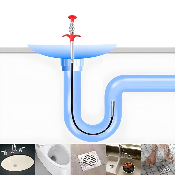 90 Cm Drain Wire Hair Drain Clog Removers, Kitchen Sink Cleaning Hook, Bathroom Toilet Pickup Tool, Hair Dredging Tool