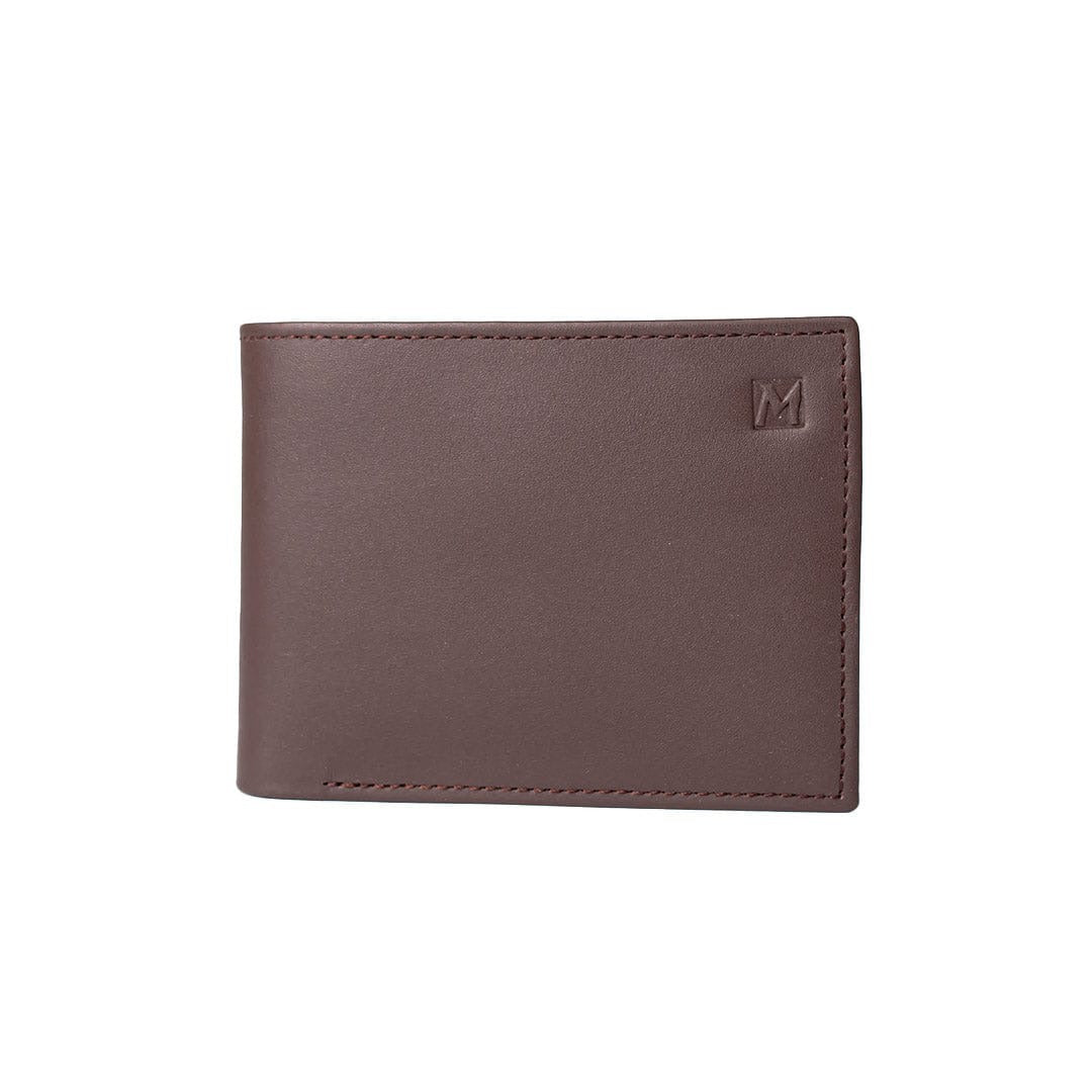Maroon Bifold Contrast Stitch Leather Wallet