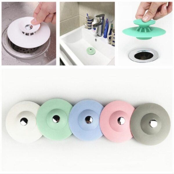 Silicone Sink Hair Strainer Floor Drain Bathroom Kitchen Stopper