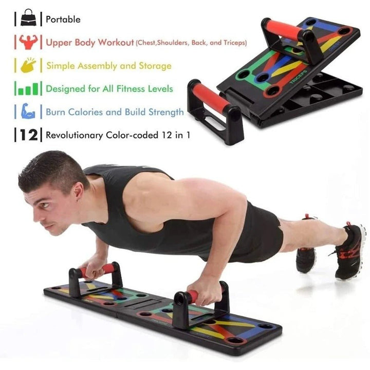 14 in 1 Push - up Board Push Up Stand for Training Sport Workout ABS Abdominal Muscle Building Exercise - Belladoux