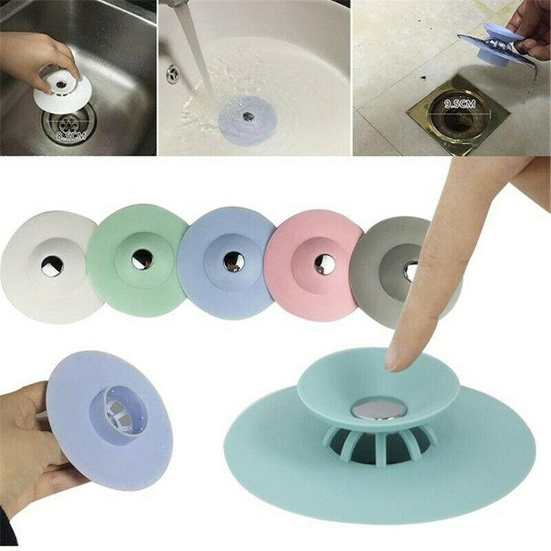 Silicone Sink Hair Strainer Floor Drain Bathroom Kitchen Stopper
