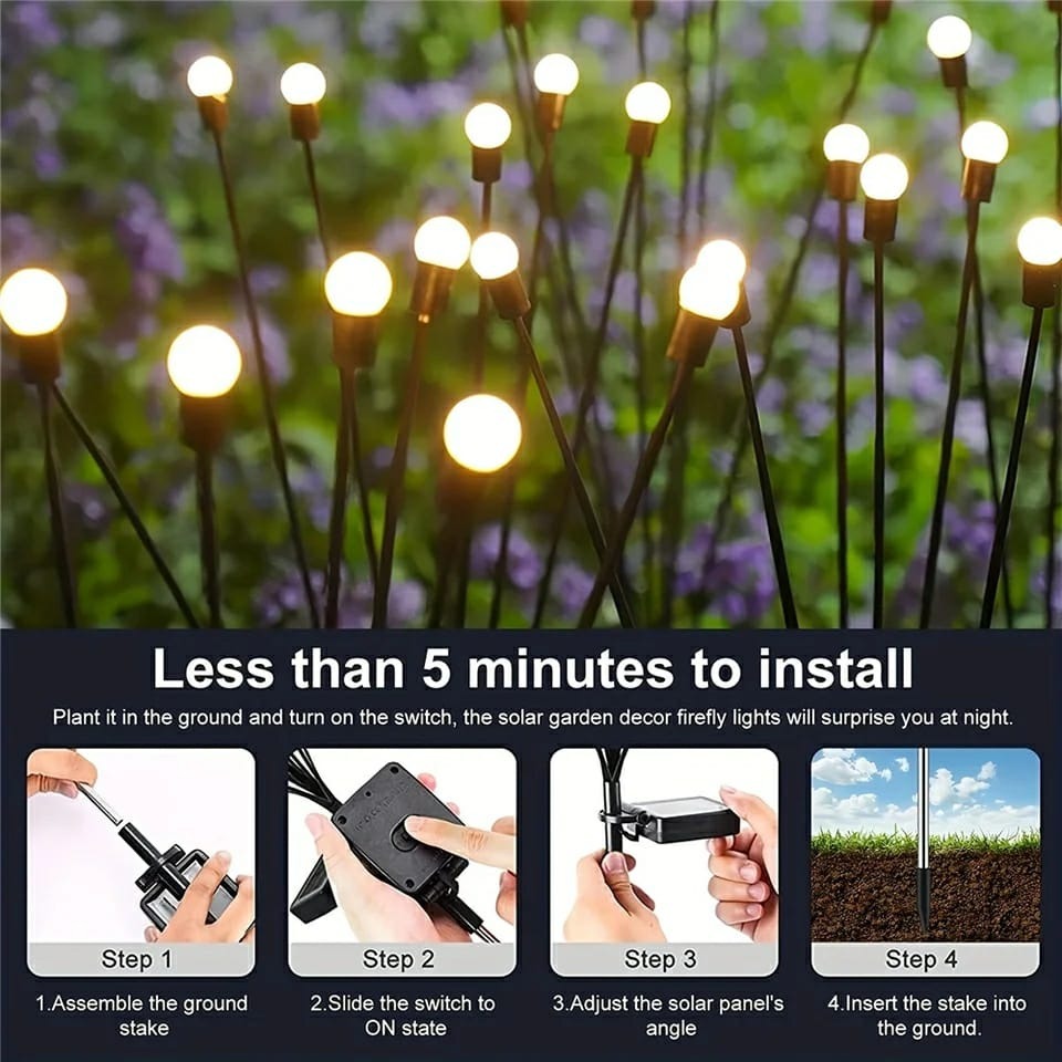 Magic Firefly Solar Garden Lights - 10 Lights