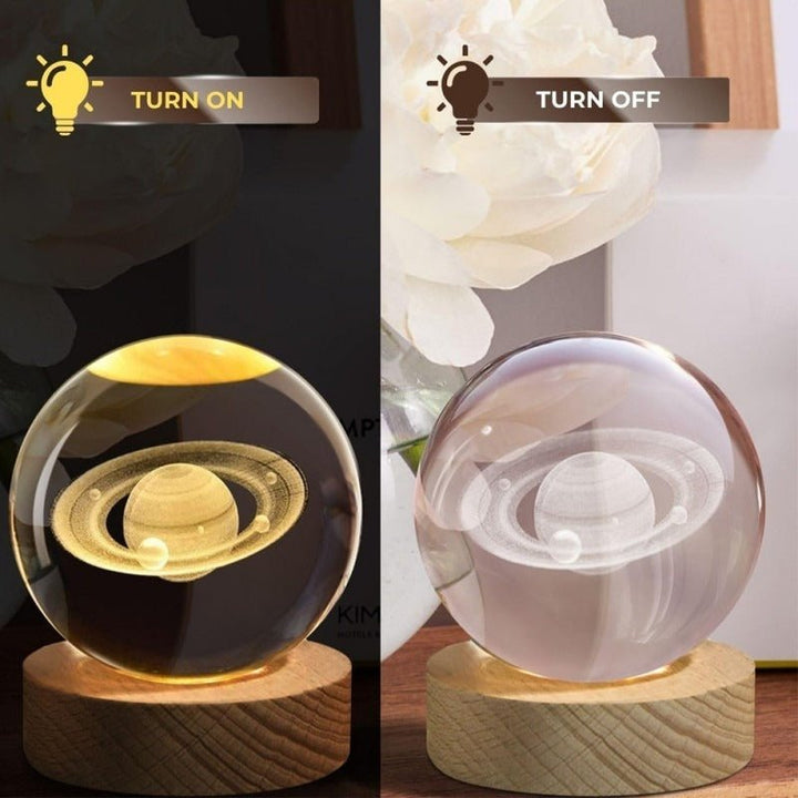 3D Crystal Ball LED Night Light - Belladoux