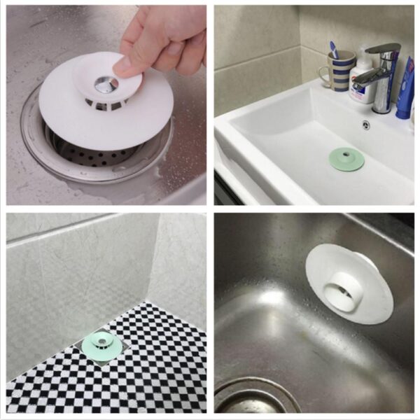 Silicone Sink Hair Strainer Floor Drain Bathroom Kitchen Stopper
