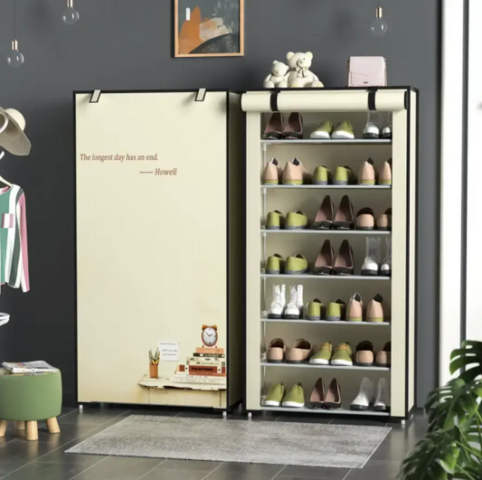 8 Layer Portable Dustproof Shoe Rack