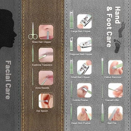 12 Pcs Manicure Pedicure Kit – Care From Home – Best Quality Manicure Pedicure Kit (random Color)