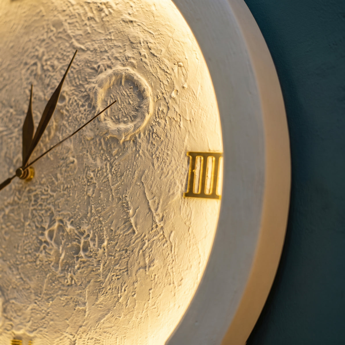 LED Moon Wall Clock