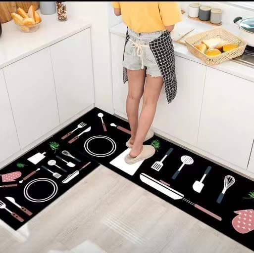 Antislip Mats Pack Of 2pcs (random Design)size:40*120&40*60cm