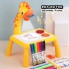 Giraffe Small Size Art Drawing Board Leds Projector Light Toy Children Kids Painting Table Small Desk (with Box Packing)(random Color) ₨1,302
