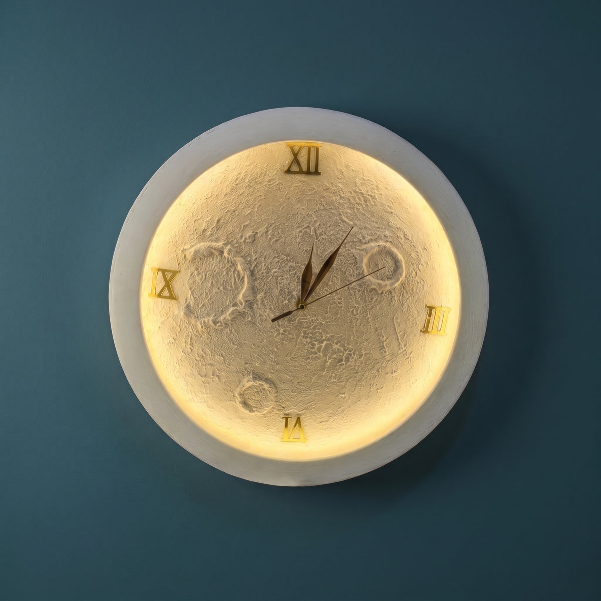 LED Moon Wall Clock