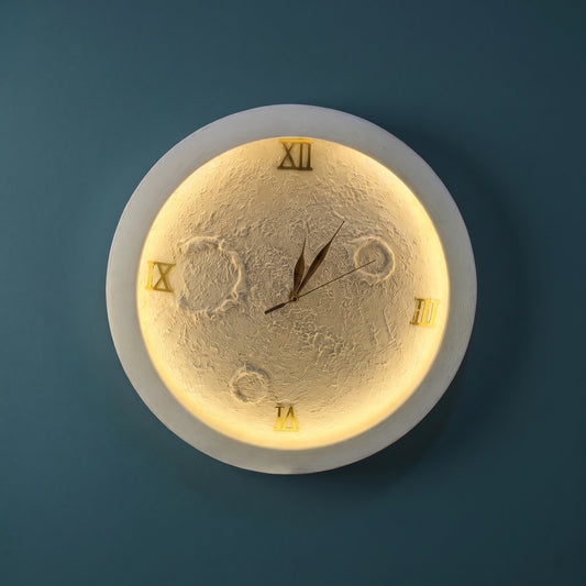 LED Moon Wall Clock