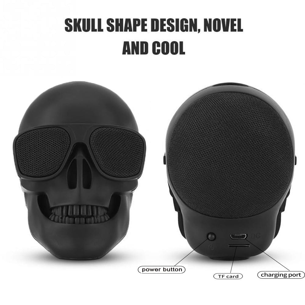 Portable Wireless Bluetooth 5.2 Skull Head Bass Stereo Speaker Skull Speaker - Belledoux