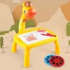Giraffe Small Size Art Drawing Board Leds Projector Light Toy Children Kids Painting Table Small Desk (with Box Packing)(random Color) ₨1,302